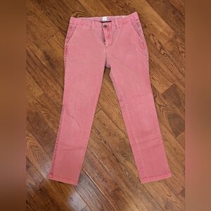 EUC Gap Girlfriend Chino Pants Red/Pink Wash Worn Size 2